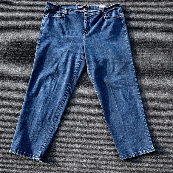 Gloria Vanderbilt Amanda‎ Jeans Stretch Denim Dark Wash Womens 20W - Picture 1 of 9